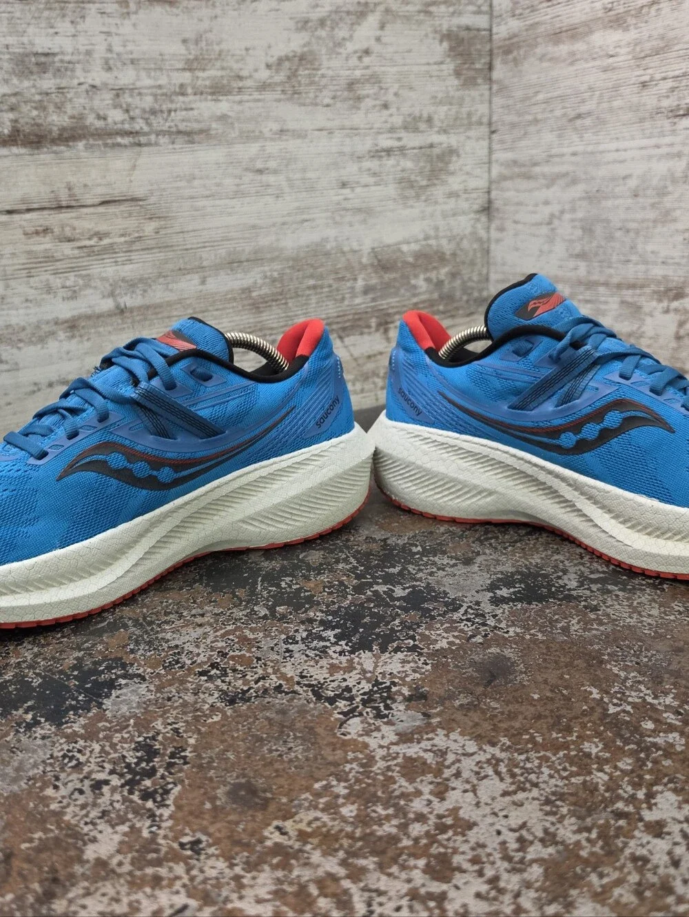 Mens Saucony Triumph 20 Running Shoes Sz 10 VGC Used Blue S20759-31